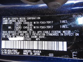 2016 Toyota 4Runner SR5 Navy Blue 4.0L AT 4WD #Z21542